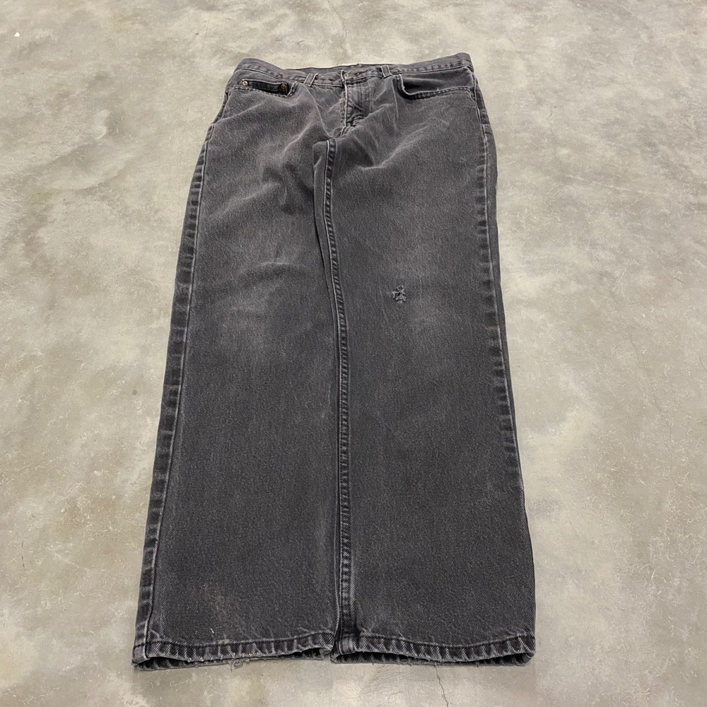 Mens Regular Fit Black Wash Denim Jeans 33x30